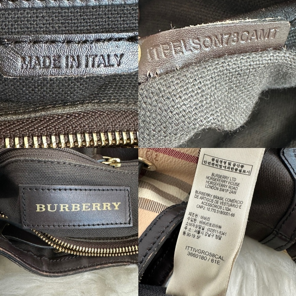 💯Authentic BURBERRY Haymarket Check Medium Walden Belted Hobo Bag🍀 - Picture 11 of 17